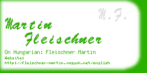 martin fleischner business card
